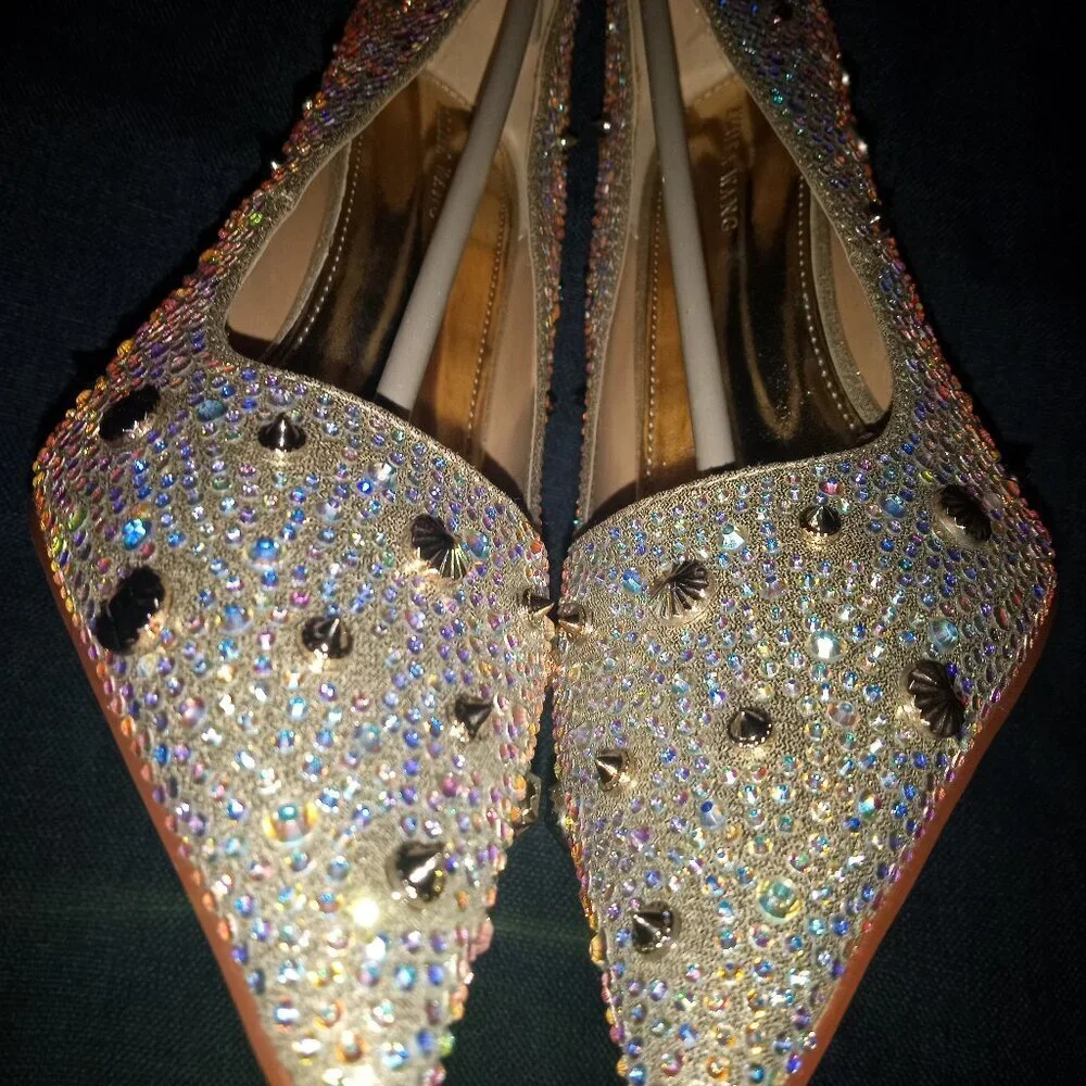 AZALEA WANG " AMBUSHED GEMS " GOLD EMBELLISHED PUMP(BRAND NEW !!!!!!!!!!!!!!! - Picture 8 of 8